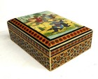 Vintage Persian Khatam Trinket Jewelry Box Marquetry Wood