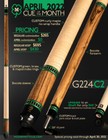 In Stock  Mcdermott G224 C2 Pool Cue W 12 75 G-core  Maple Handle Free Hard Case