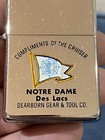 Notre Dame Cruiser Dearborn Gear  Tool Town Country Zippo Lighter 1961