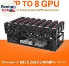 Steel Open Air Miner Stackable Mining Frame Case Rig  6gpu  8gpu For Crypto Coin