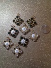 Lot Of 8 Designer Stamped Chanel Charms buttons 