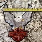 Harley Davidson Vintage Up Wing Silver Eagle Bar   Shield Patch Xl 13   x10    new