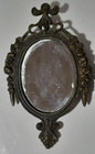 Vintage Small Ornate Brass Wall Mirrors Made In Italy 6 5   x4   