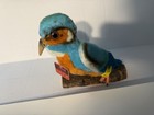 This Is A Steiff Studio Kingfisher Plush Mounted On A Wood Log  Recognizable