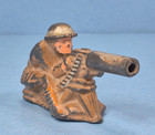 Vintage Barclay Manoil Lead Toy Soldier Machine Artillery Gunner