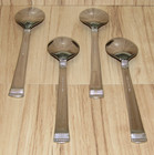 Wallace Coin Edge 18 10 Stainless Steel Set Of  4  Oval Spoons 6 5  Flatware