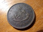 1857 Canada Bank Token One Penney Nice