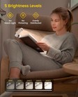 Glocusent Usb Rechargeable Book Light For Reading In Bed Portable Clip White