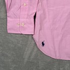 Ralph Lauren Shirt Mens 17 Pink Custom Fit Dress Long Sleeve Button Front Poplin