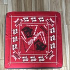 Vintage Willie Nelson Red Bandana Franks Bros 20x20 Authentic Merch Made In Usa