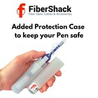 Fibershack 1 25mm Lc Fiber Optic Cleaner Pen 800  Cleans With Case   Dust Caps