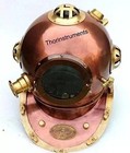 18  Antique Diving Helmet Mark V Marine Scuba Divers Copper Finish Diving