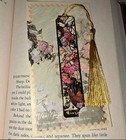 Pink Floral Metal Bookmark With Gold Tassel