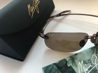 Maui Jim Breakwall H422-26 63-13 127mm Polarized Rimless Sunglasses - Brown