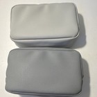 Lufthansa Business Class Amenity Bags Set Of 2 Gray White 100 Logo Collectible 