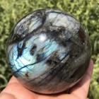 1 76lb Natural Labradorite Quartz Crystal Sphere Energy Healing Stone Ball