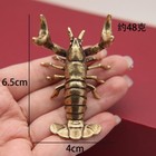 Brass Crayfish Pen Holder Animal Statue Tabletop Figurine Home Decor Gifts New