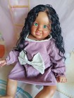 28  Reborn Baby Doll W  Up Torso Dark Skin Toddler African Girl Hand-rooted Hair