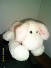 Animal Alley Plush Pink   White Puppy Dog Lying Down 15  Long Clean 2000
