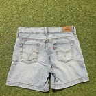 Levis 515 Shorts Womens 8 Light Wash Blue Denim Stretch Classic Casual Summer