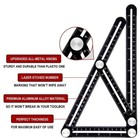 Multi Angle Template Measuring Ruler Aluminum Diy Tile Flooring Position Tool