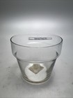 Vintage Libbey Clear Glass Flower Pot Bucket 3 5    Tall 4    Diameter