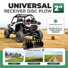 34  Disc Plow Harrow W  2-inch Receiver Hitch 8-blade Disc For Tractor Atv Utv