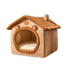 Dog Cat House Winter Warm Plush Bed     Indoor Kennel  Washable   Foldable