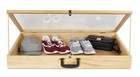 36 Inch Portable Natural Pine Wood Countertop Display Case - 24 w X 36 l X 4 d
