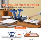 4 Colors 4 Station Silk Screening Screenprint Press Silk Screen Printing Machine