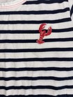 J crew Girls White W  Red Lobster Striped T-shirt Dress Size 8