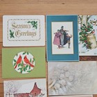 40 Used Christmas Greeting Cards Scrapbook Journal Crafts 1970-80 Fronts Only
