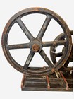Antique Industrial Wood Foundry Mold Free Standing B   E Wheels Gears 27 X 20   
