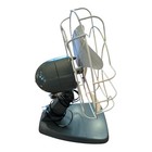 Vintage 1950s Superior Electric Model 800 Desk Fan Mcm Atomic Age Grey Metal Tab