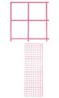 Wire Grid Panels 2  X 6  Panel Hot Pink Retail Display Craft Gridwall