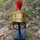 Christmas Medieval Attic Praetorian Helmet W   Roman Brass Knight Helmet Plume