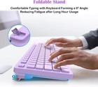New Leadsail Purple Wireless Keyboard And Mouse Combo Da5 2