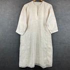 Antique Hand Embroidered Peasant Dress Ukrainian Vyshyvanka Hemp Shirtdress