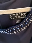 Alex Evenings Plus Size Beaded Cold-shoulder Overlay Gown Size 16w