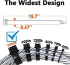 Black Zip Ties Heavy Duty 20inch Outdoor  250lb Extra Large Cable Tie Wraps Long