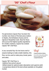 Chefs Flour 2 2 Lb  case Of 10  - Italian Double Zero 00 - Soft Wheat For Pizza