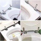1 Pair Universal Replacement Alloy Toilet Seat Hinges Replacement Mounting Set