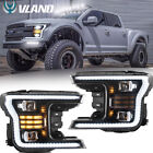 Vland Black Led Head Lights For 2018 2019 2020 Ford F150 Front Lamps F-150 Drl