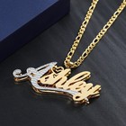 Custom Name Chain Necklace Personalized Text Pendant 18k Gold Jewelry Gifts Box