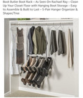 Boot Butler Boot Rack  5 Pair Hanger Organizer  as Seen On Rachael Ray  Used