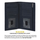 Leatherboss Genuine Leather Checkbook Credit Card Holder  Black