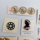 Vintage Rhinestone Buttons Lot Of 33 Assorted Designs Sizes Sewing Craft