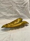 Vintage 1948 Virginia Metalcrafters Brass Calla Lily Flower Floral Leaf Tray 14 