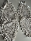 Lot 6 Handmade Vintage Crochet Doilies Assorted Sizes