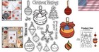 Merry Christmas Silicone Stamp Set - Reusable Clear Rubber Stamps For Crafting
